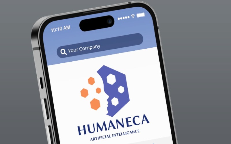 Human Artificial Intelligence Logo Logo Template