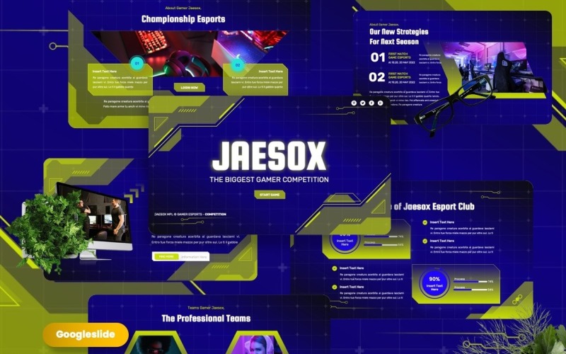 Jaesox - Gamer Competition Googleslide Templates Google Slide