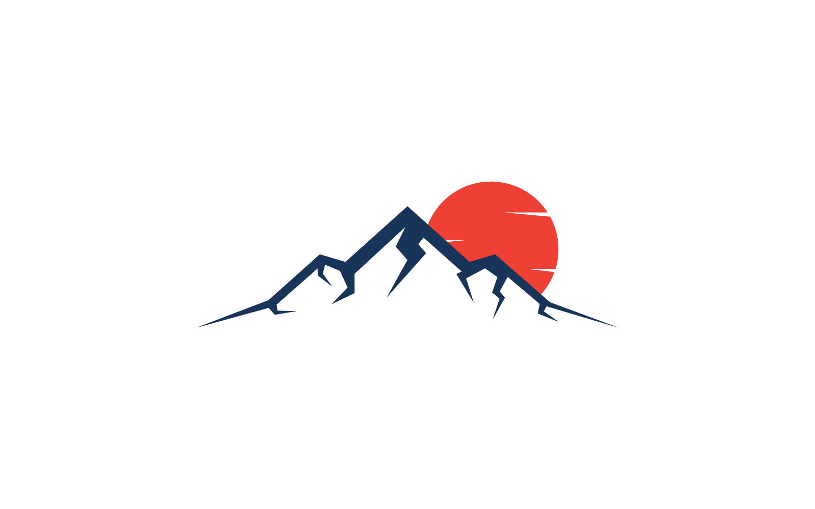 Mountain illustration vector flat design template