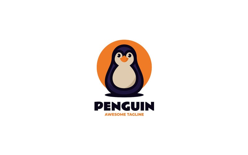Penguin Simple Mascot Logo 4 Logo Template