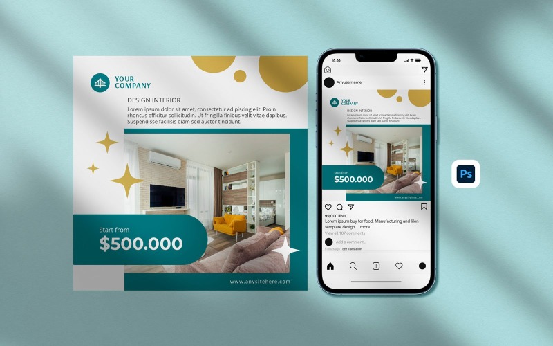 Property Instagram Post Template Collection Social Media