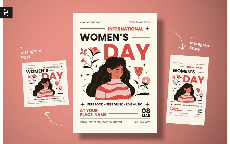 Simple International Womens Day Corporate Identity