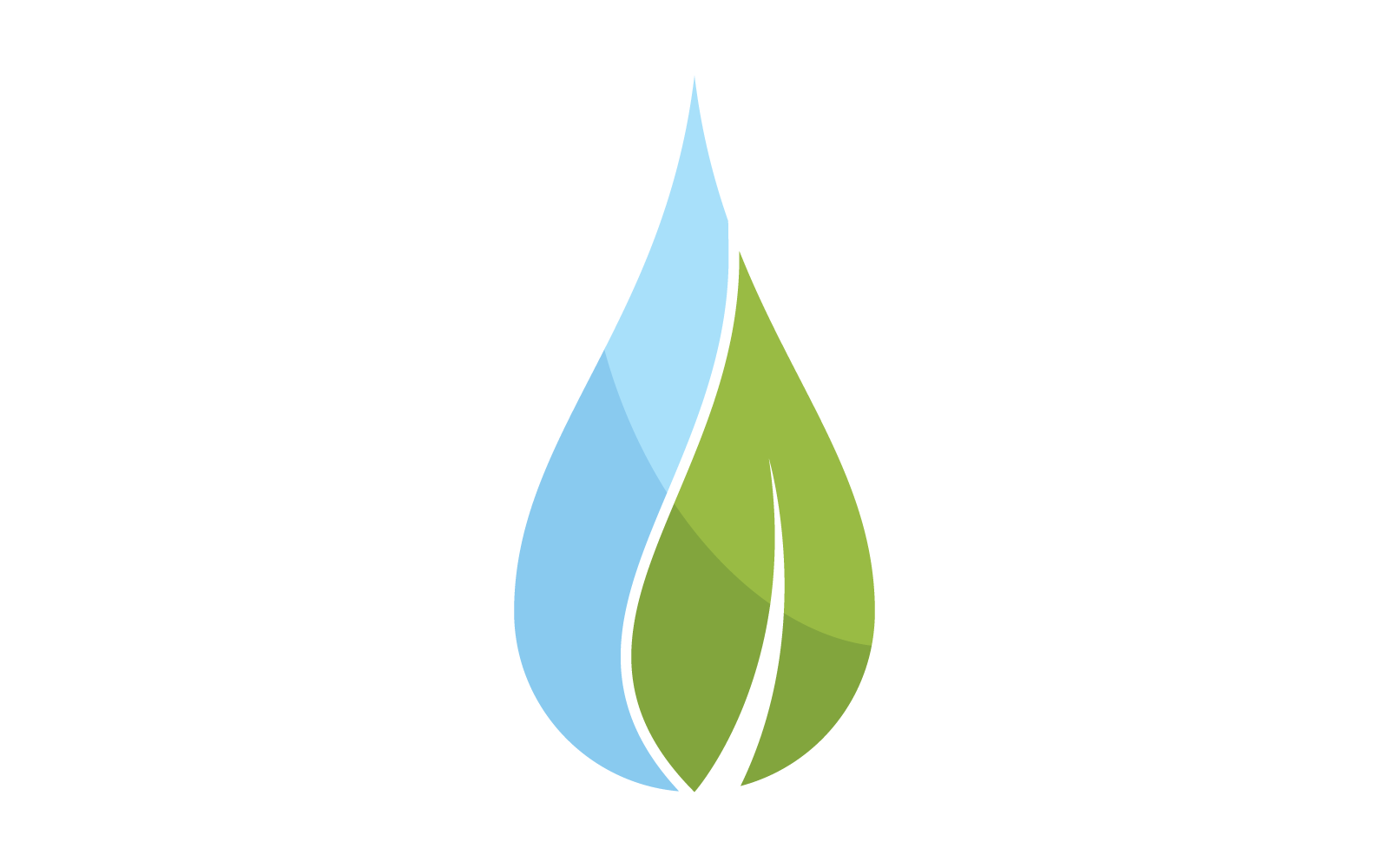 Water drop illustration icon logo vector flat design