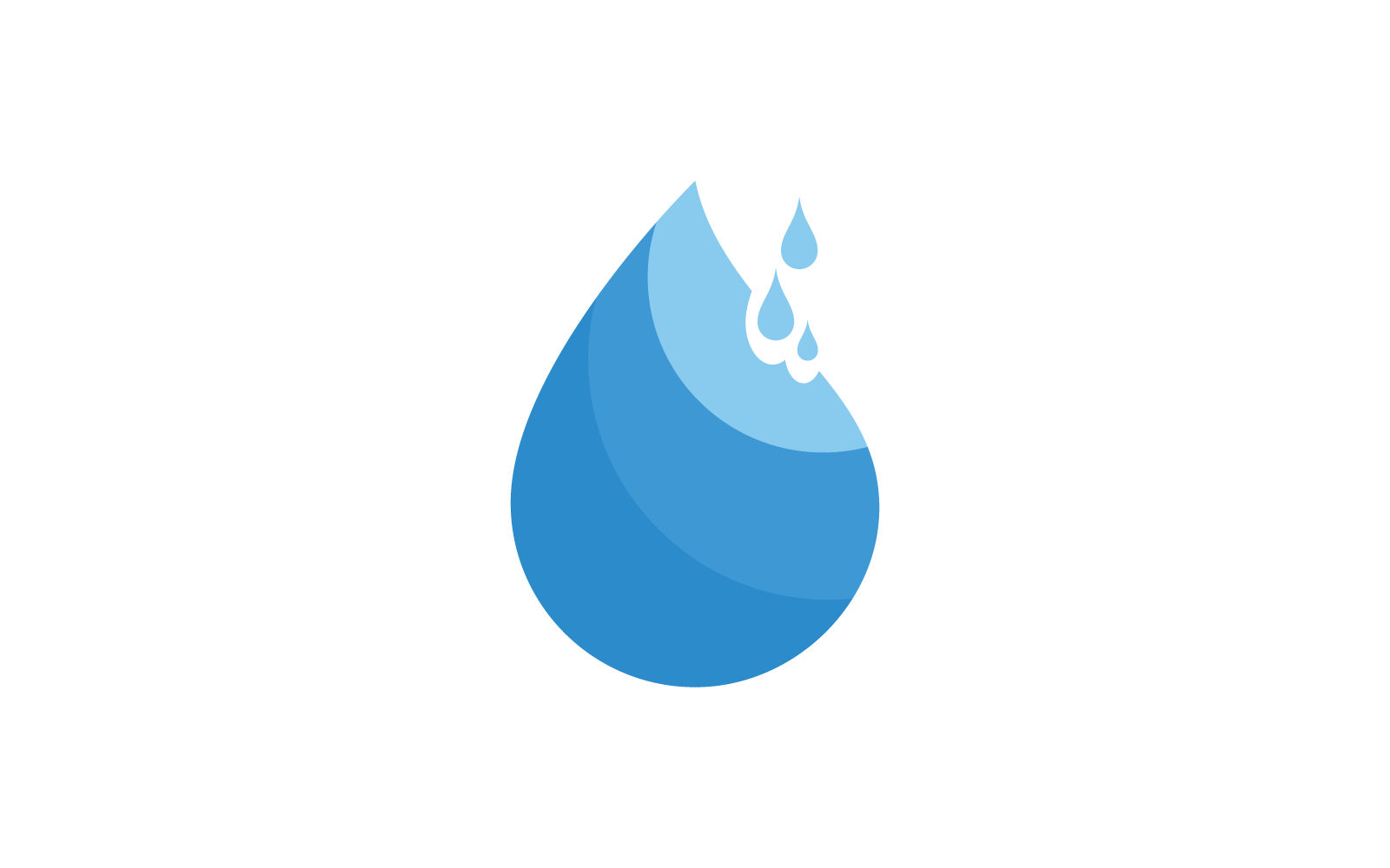 Water drop illustration logo vector template flat design