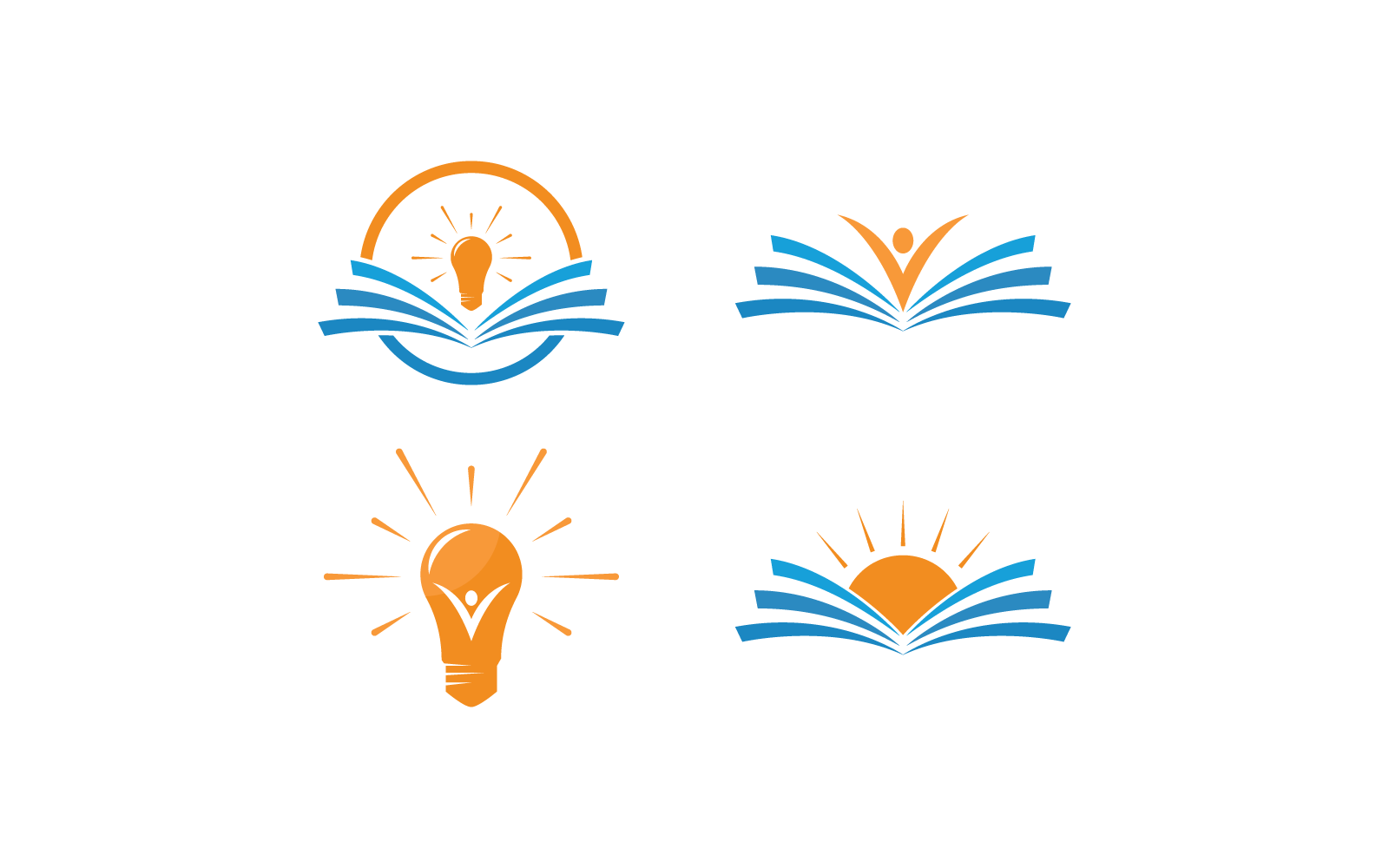 Book education logo icon template vector design