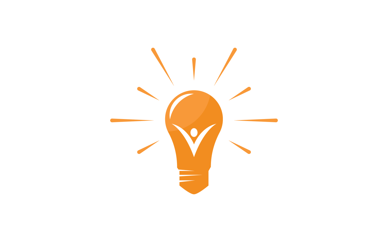 Bulb technology logo flat design