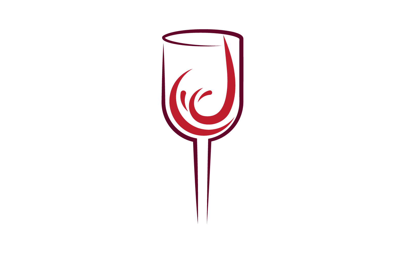 Design piatto con illustrazione del logo del vino