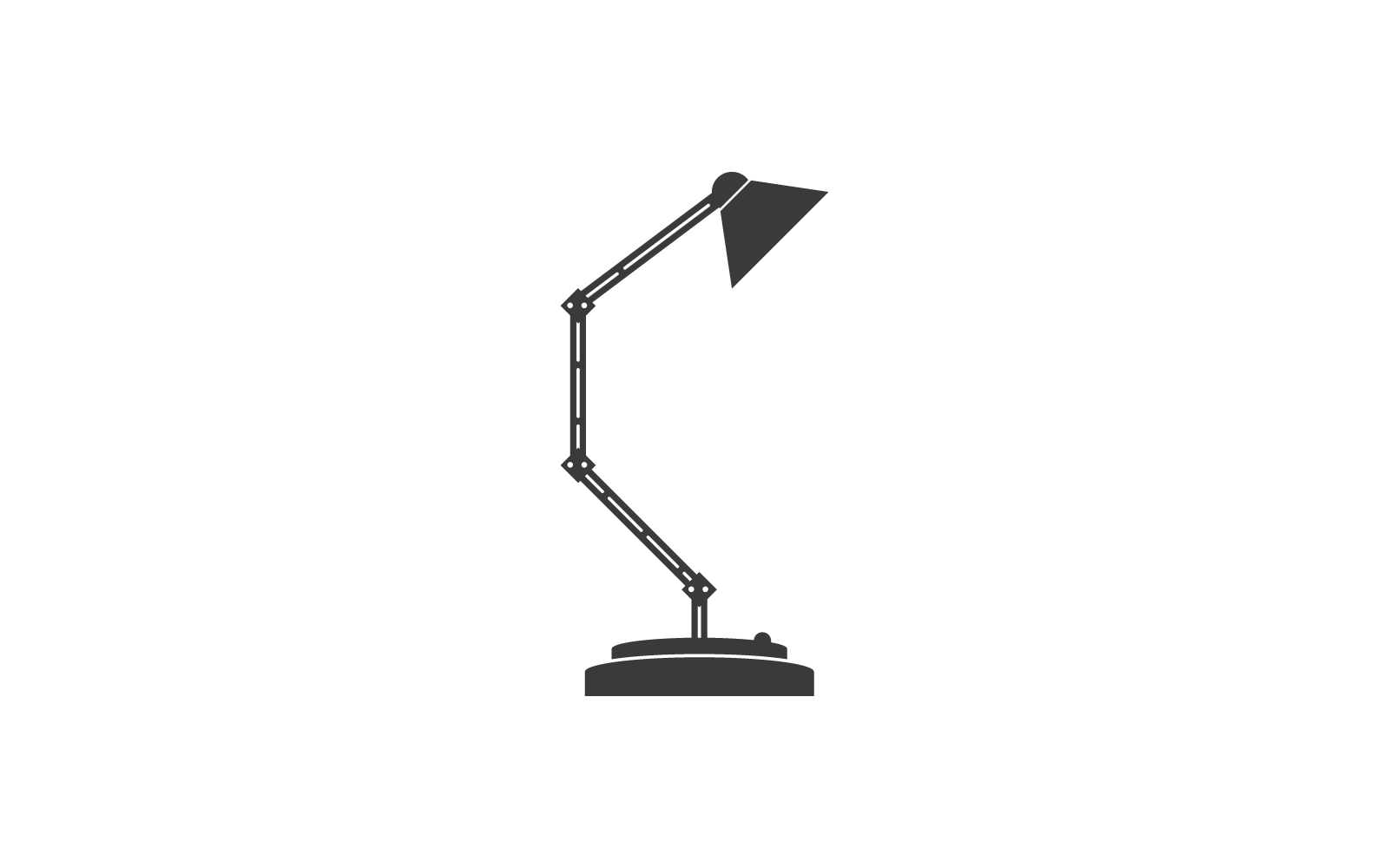 Desk lamp icon vector flat design illustration