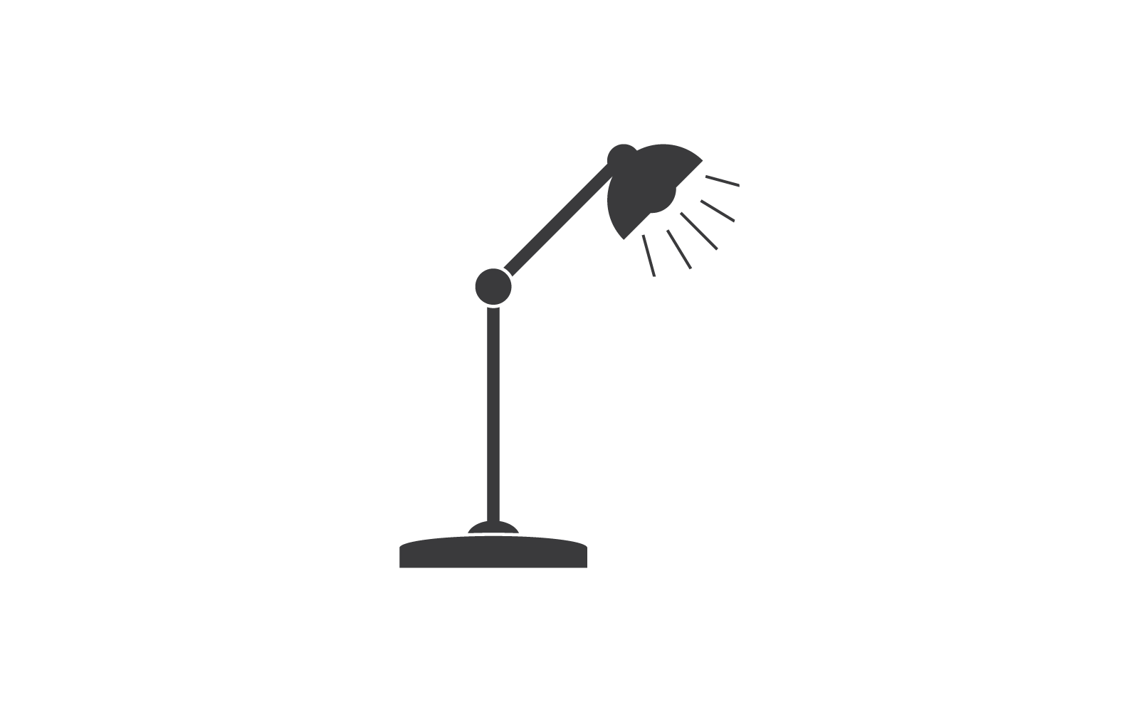 Desk lamp icon vector flat design template