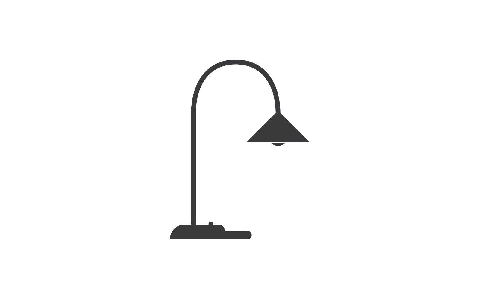 Desk lamp icon vector illustration flat design template