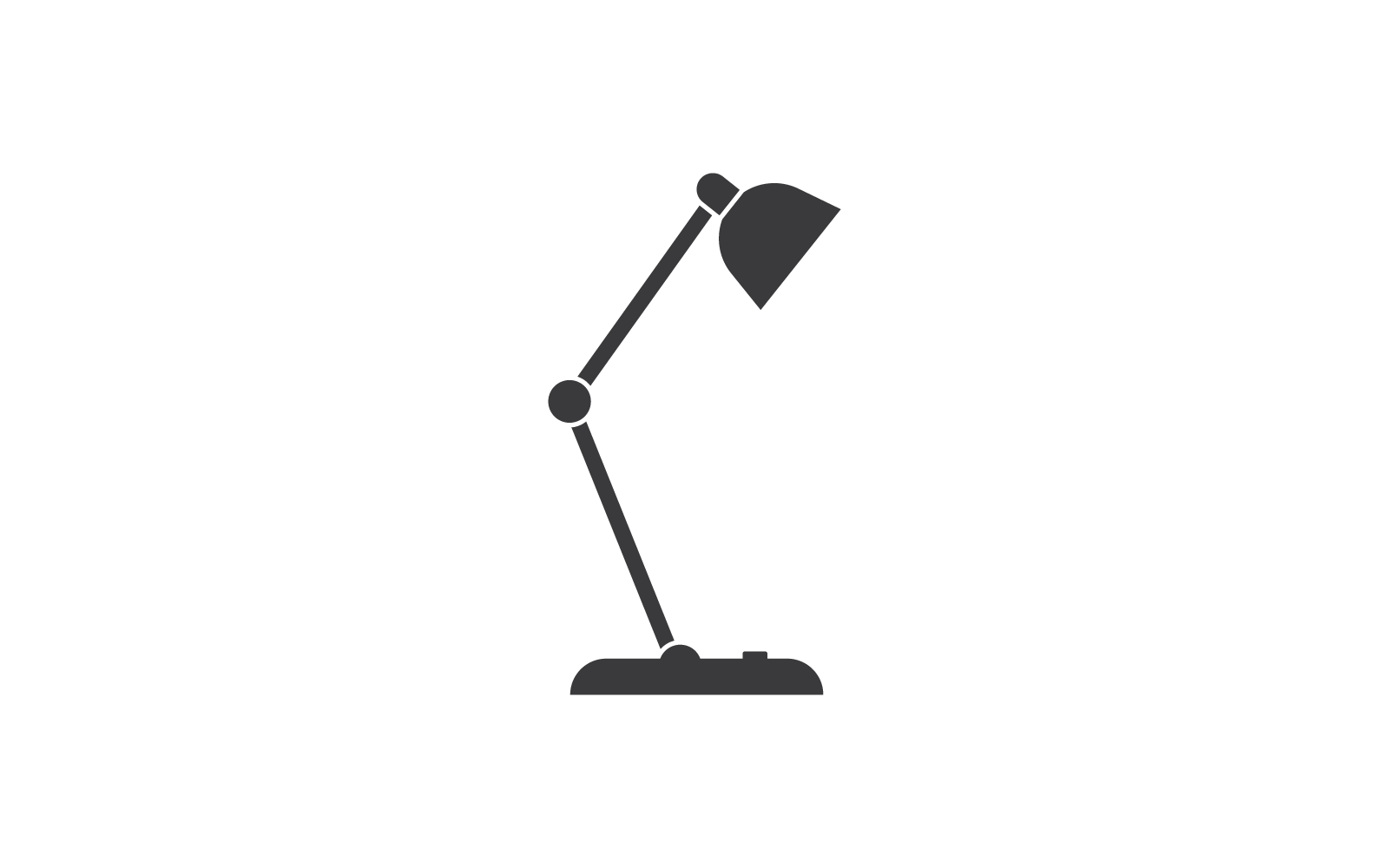 Desk lamp logo icon vector flat design template