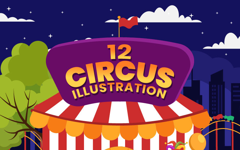 12 Circus Show Illustration