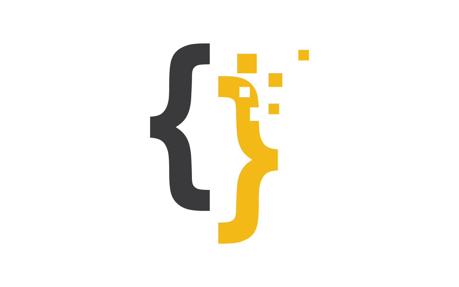 Modèle d'illustration du logo de la technologie du code de programmation