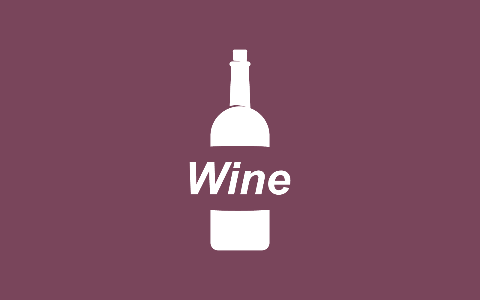 Modello vettoriale con logo del vino dal design piatto