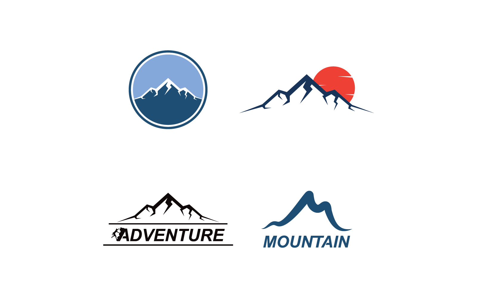 Mountain logo vector flat design template
