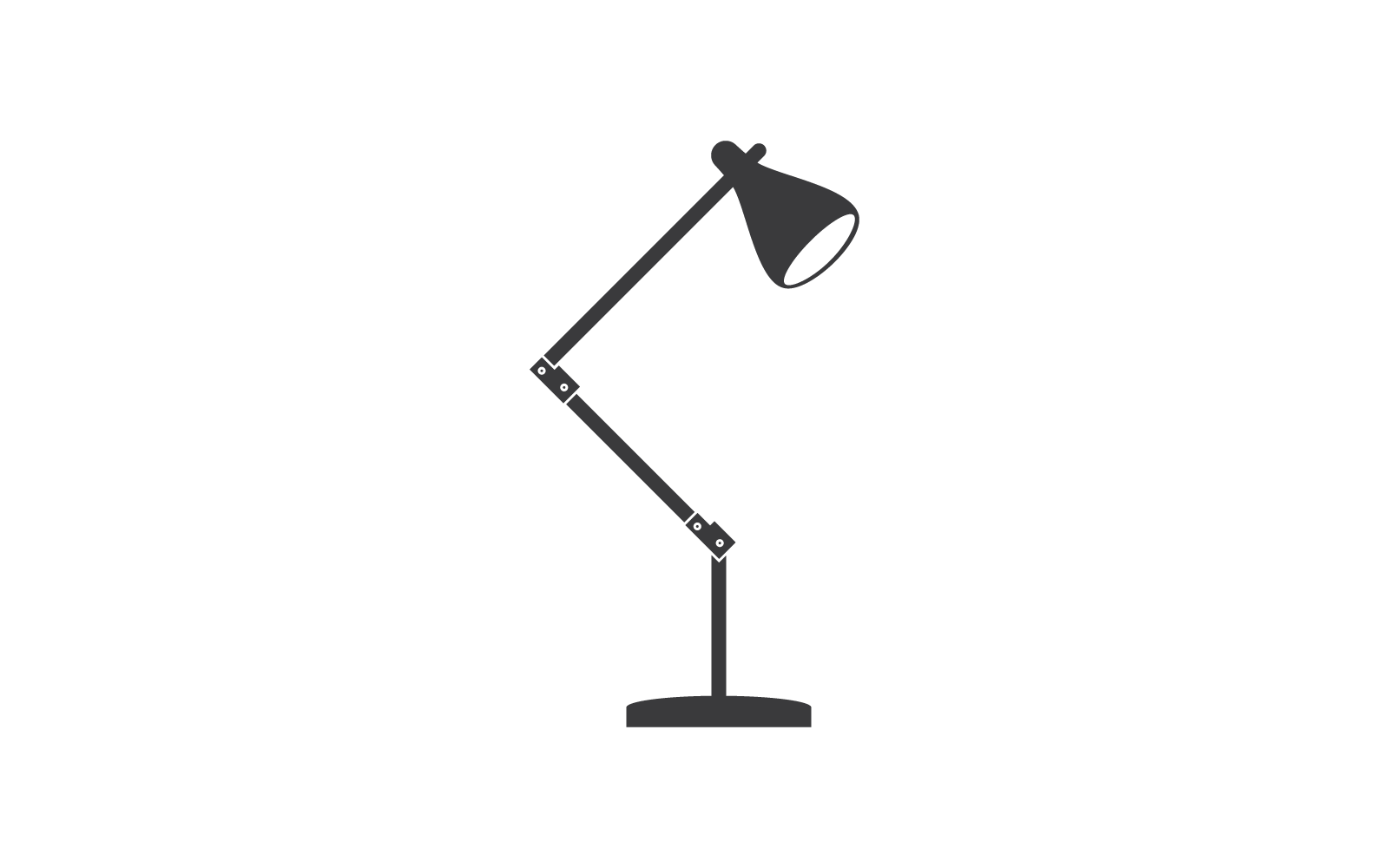Schreibtischlampen-Symbol, Vektor, flaches Design