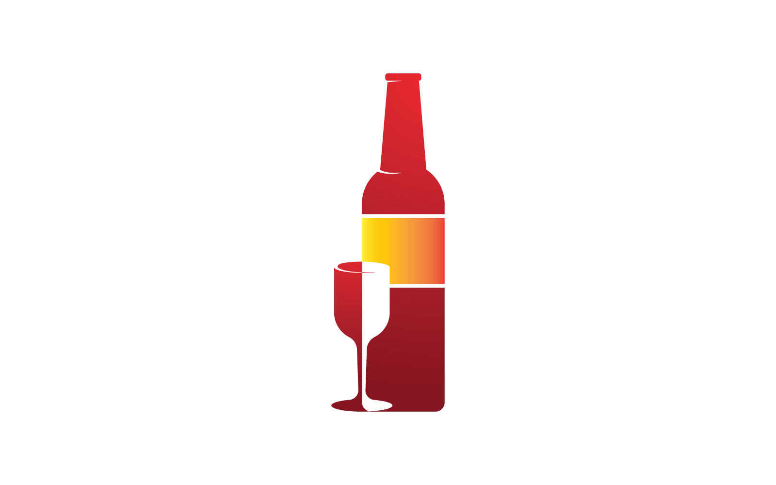 Szablon projektu ilustracji logo wina