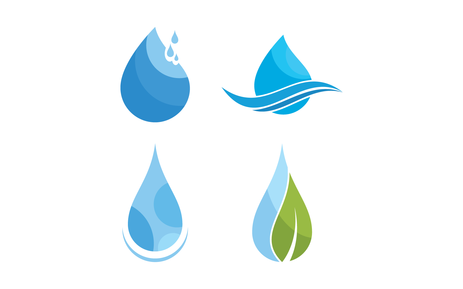 Water drop illustration icon logo vector design