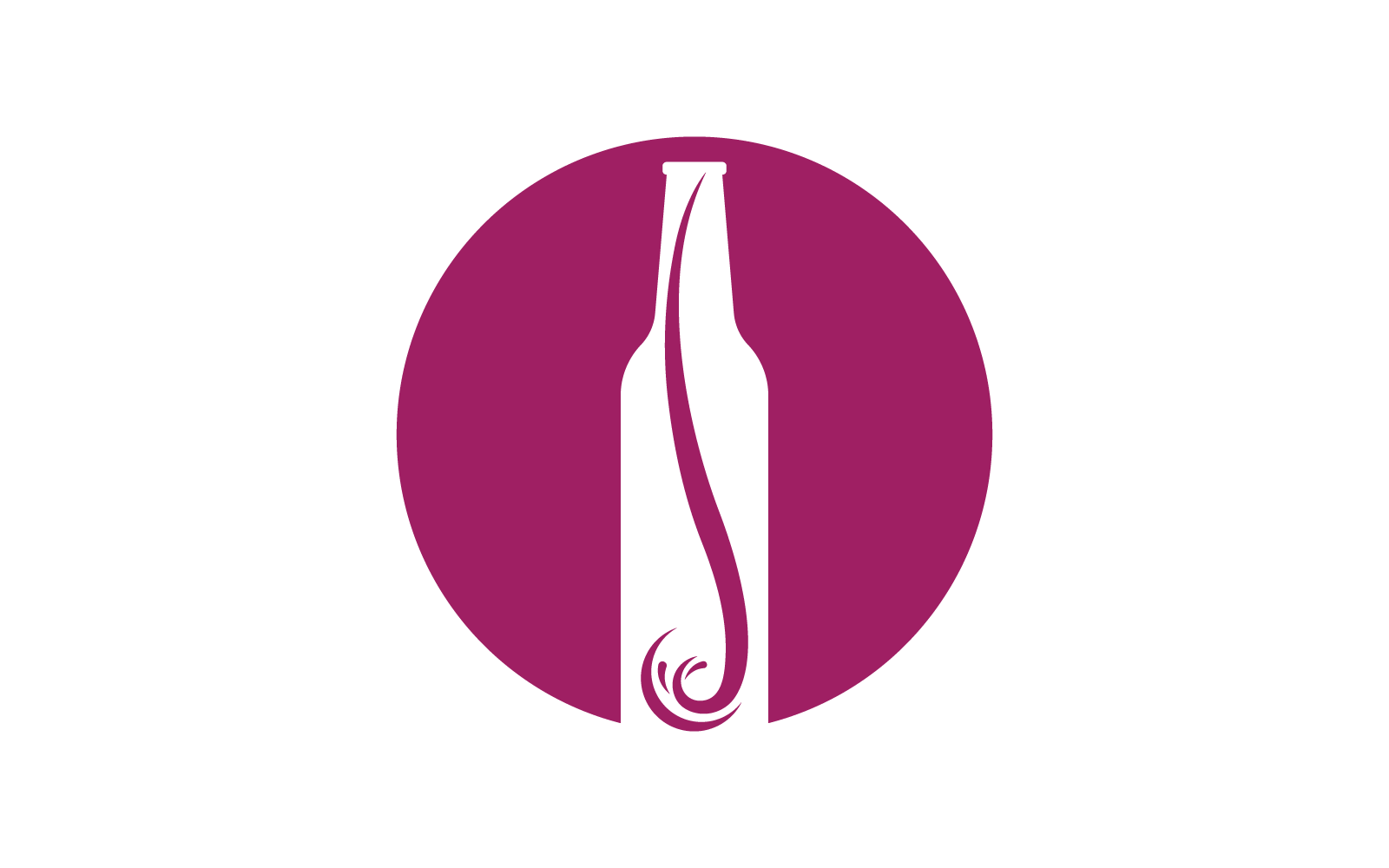 Wein-Logo-Illustration, flache Design-Vektorvorlage