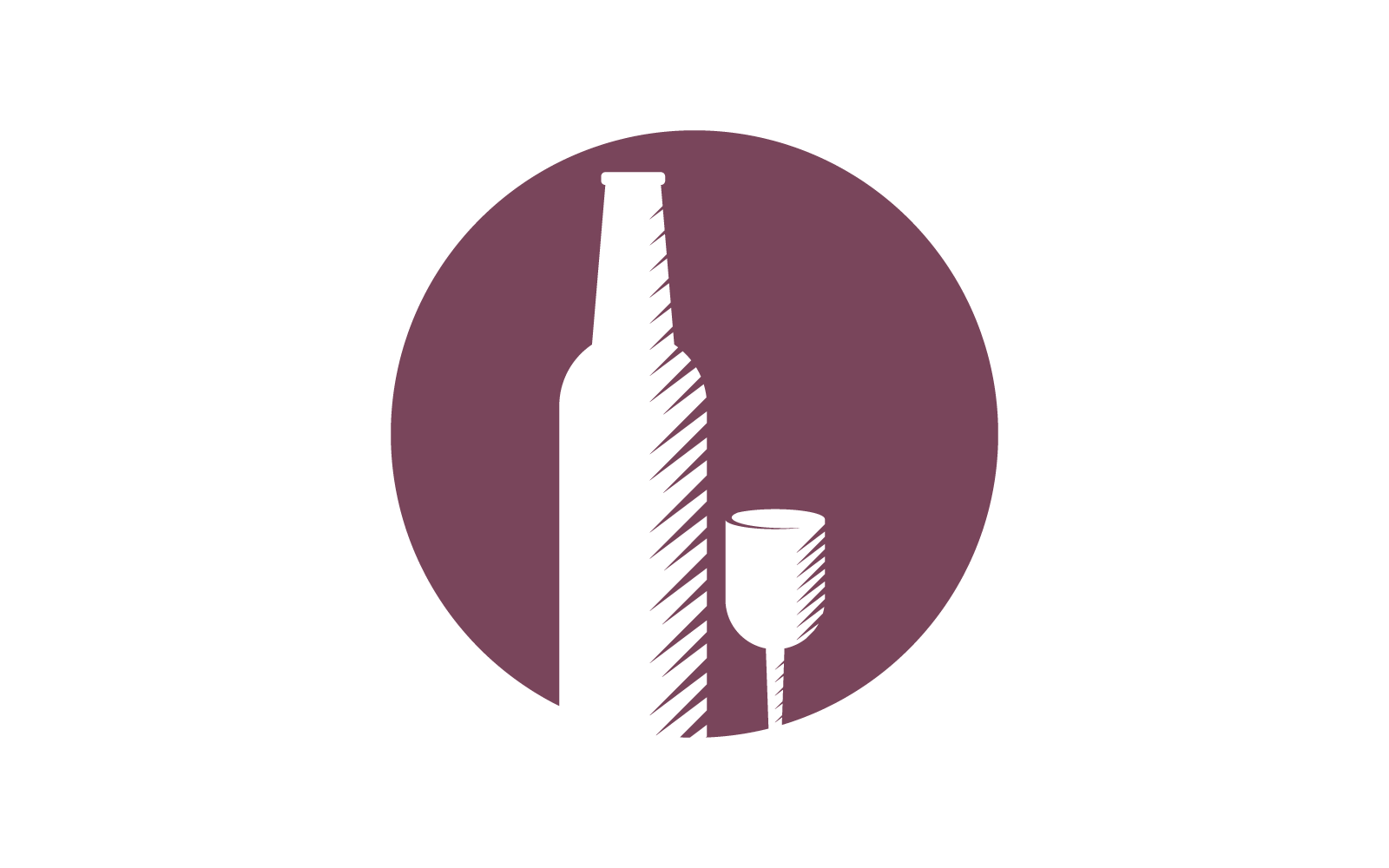 Wein-Logo-Illustration, flache Design-Vorlage