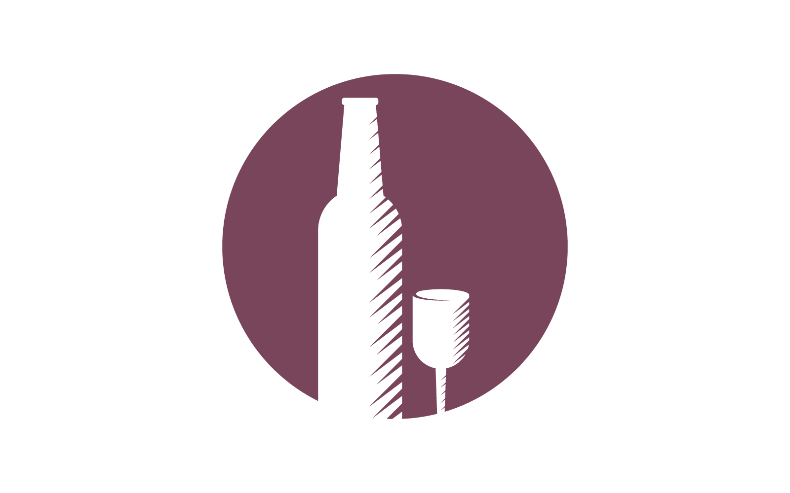 Wine Logo illustration flat design Template
