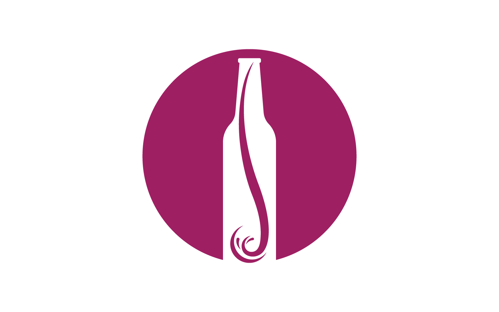 Wine Logo illustration flat design vector Template