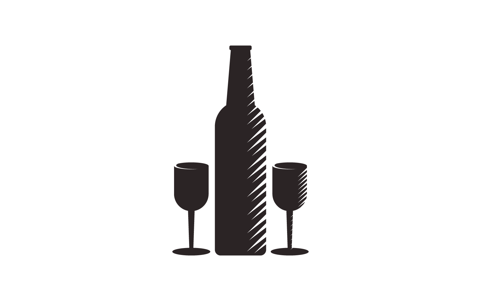 Wine Logo illustration template flat design