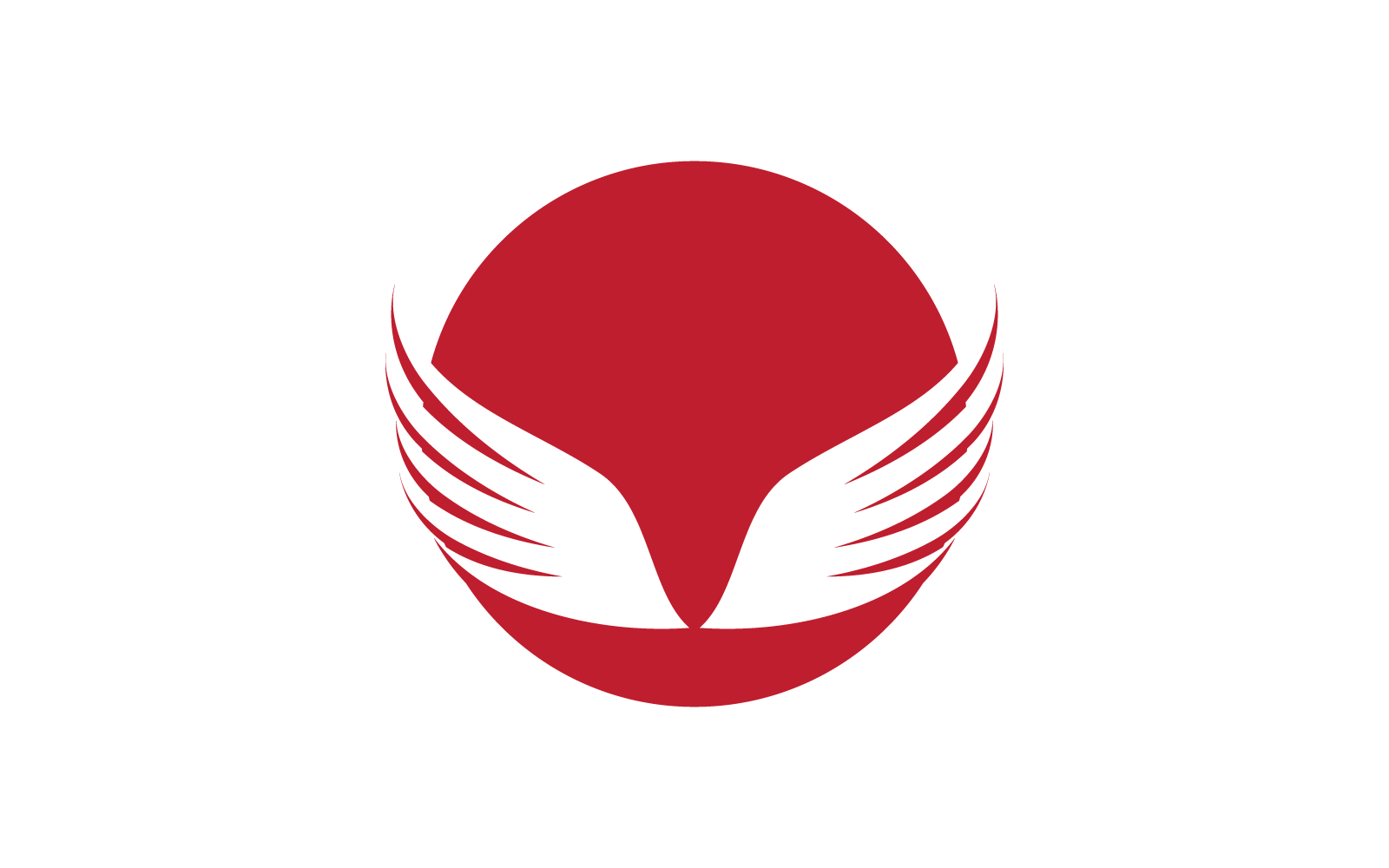 Wing illustration logo design vector template