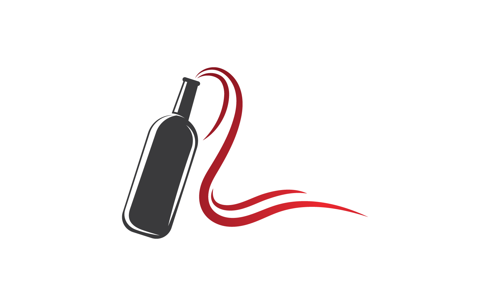 Wino Logo ikona ilustracja wektorowa Płaska konstrukcja szablonu