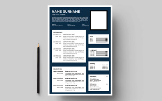 Creative resume template design with clean and modern style