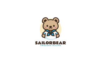 Sailor Bear Mascot Cartoon Logo