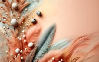 Smooth Background With Feather Illustration Template