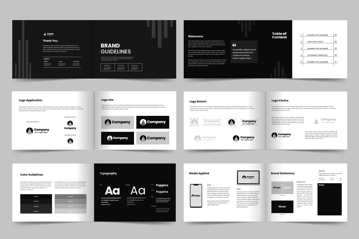 Template #395307 Brand Book Webdesign Template - Logo template Preview