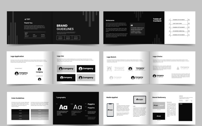 Brand Style guideline layout Corporate Identity