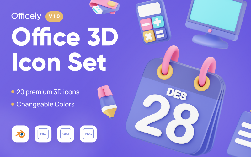 Officely - 3D Office Icon Model