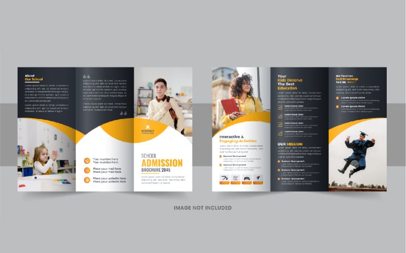 School Admission Trifold Brochure, Kids school admission trifold brochure Corporate Identity