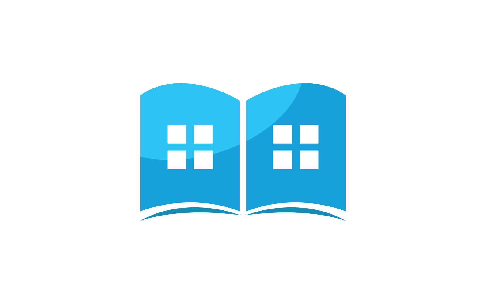 Boek onderwijs logo vector illustratie ontwerp