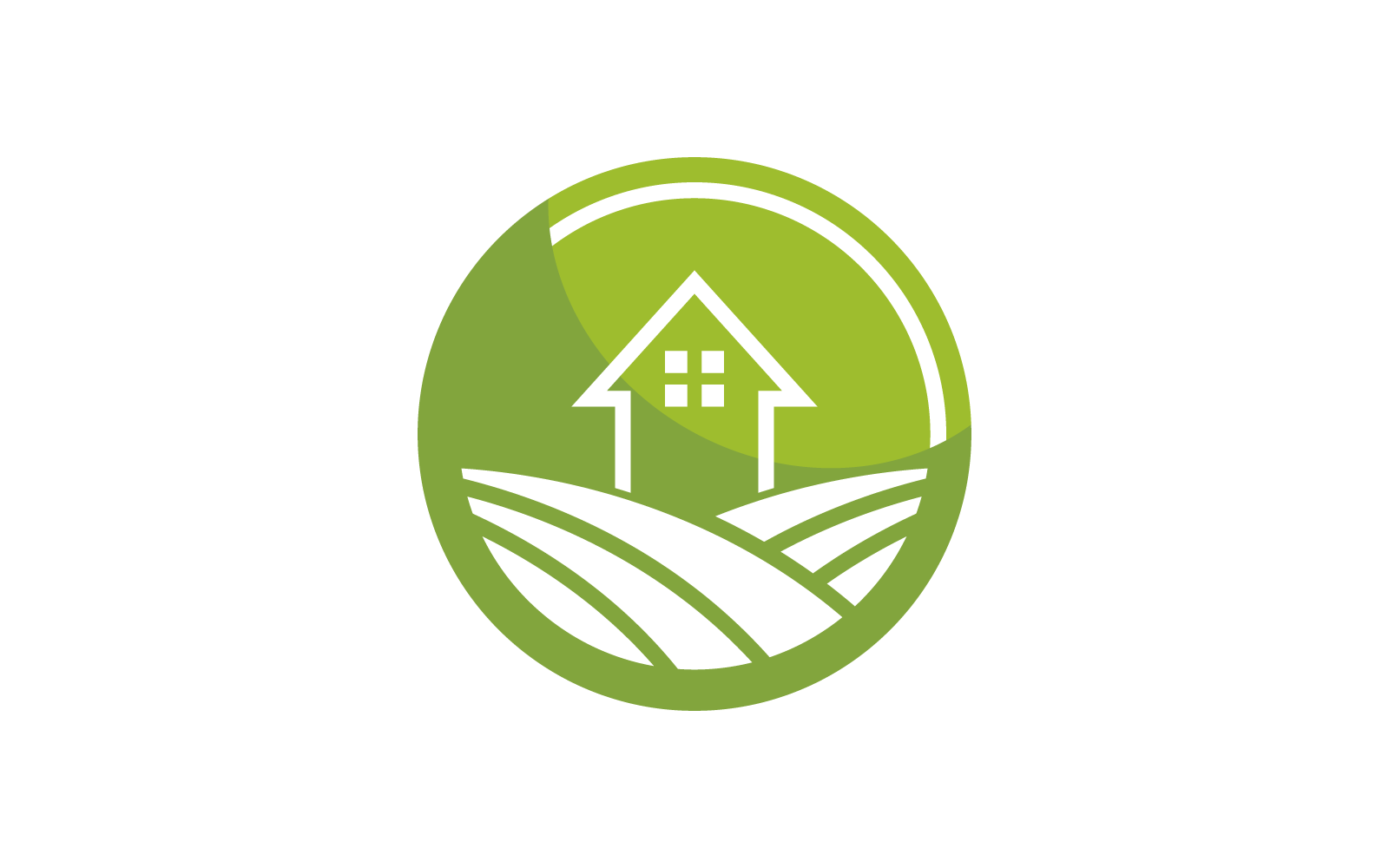 Farm house illustration logo vector flat design Logo Template
