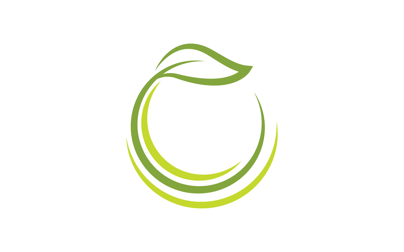 Green leaf illustration vevtor nature logo design