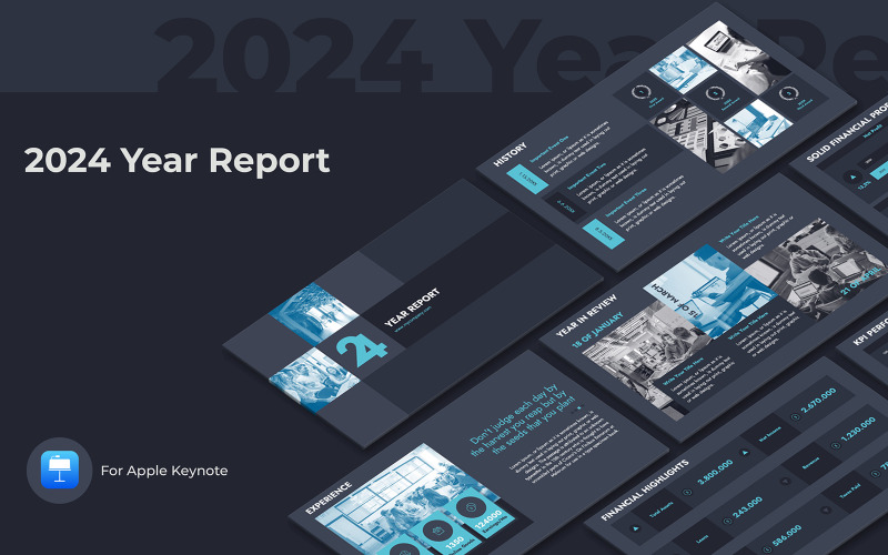 2024 Year Report Keynote Presentation Template Keynote Template