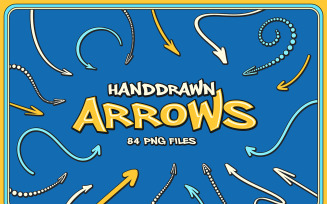 84 Hand Drawn PNG Isolated Arrows