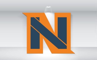 Modern Letter N Logo Template Vector