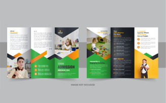 School Admission Trifold Brochure, Kids school admission trifold brochure layout