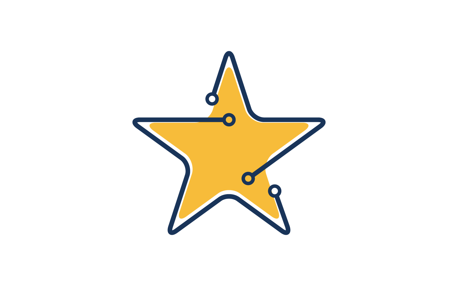 Star Tech Logo Illustration Vektor flaches Design