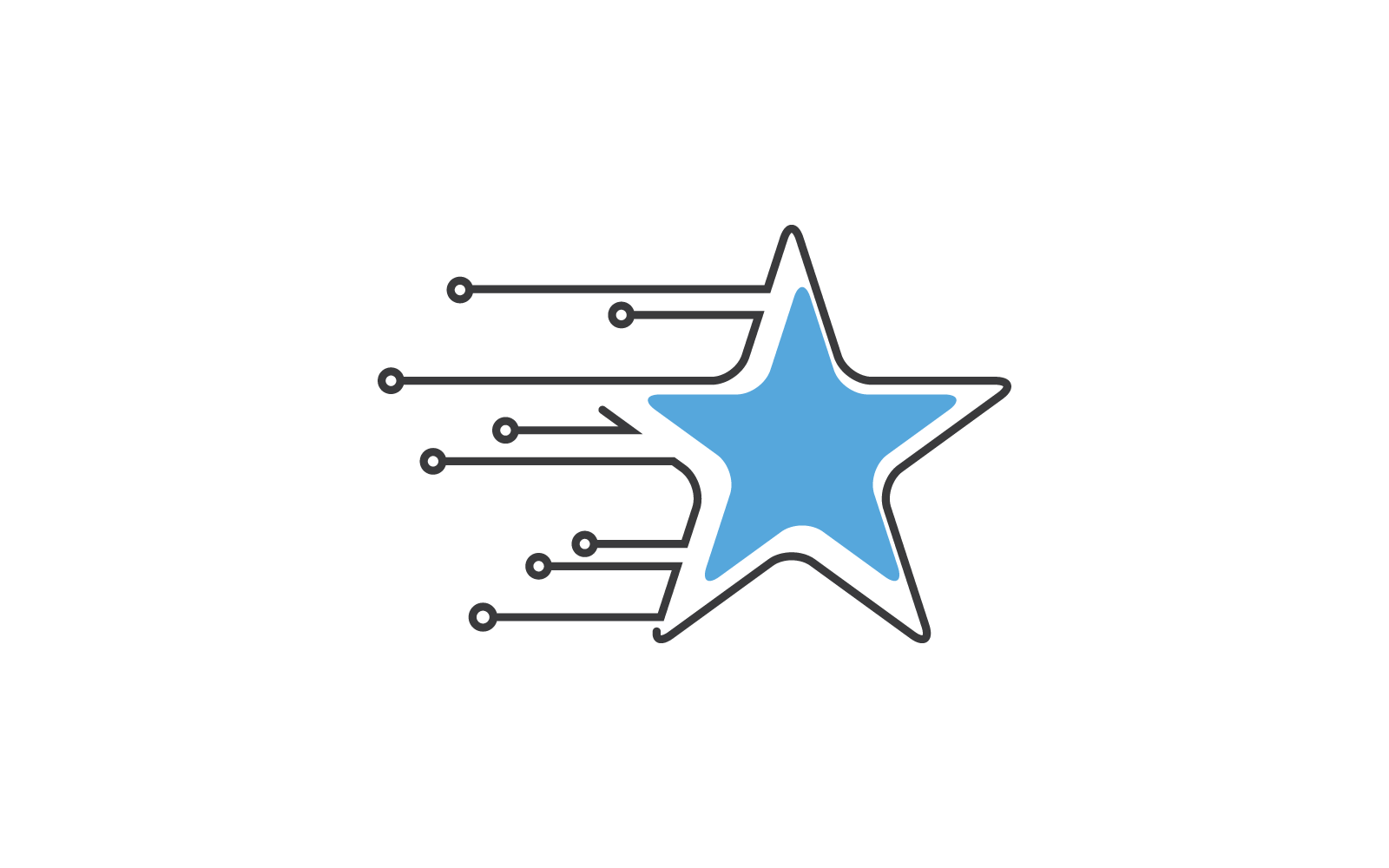 Star Tech logo vector flat design template