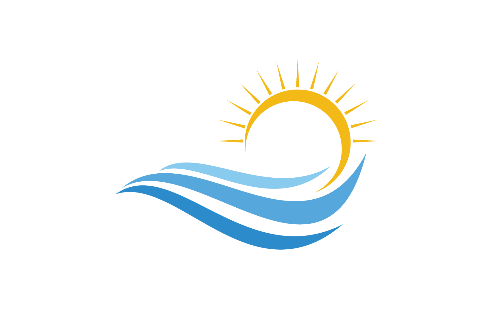 Water Wave design illustration logo vector Logo Template