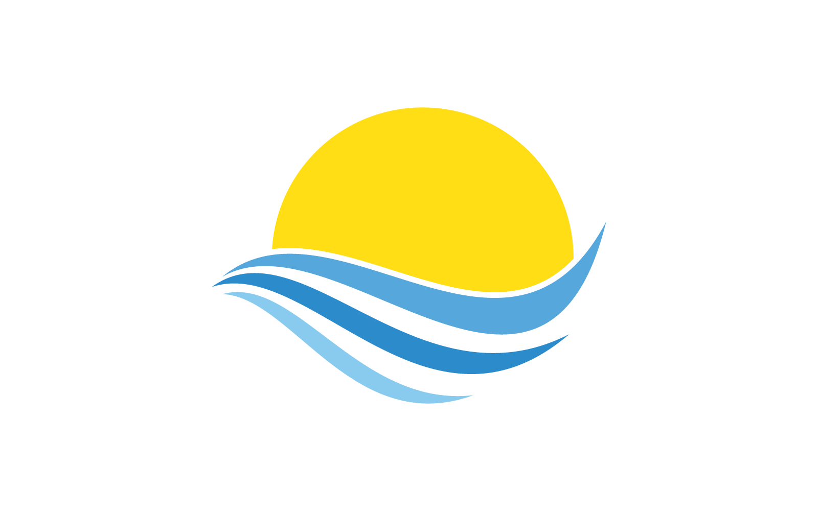 Water Wave illustration logo design vector template