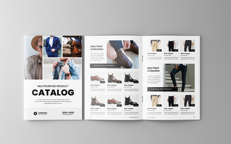 Apparel Clothes Catalog Design Magazine Template