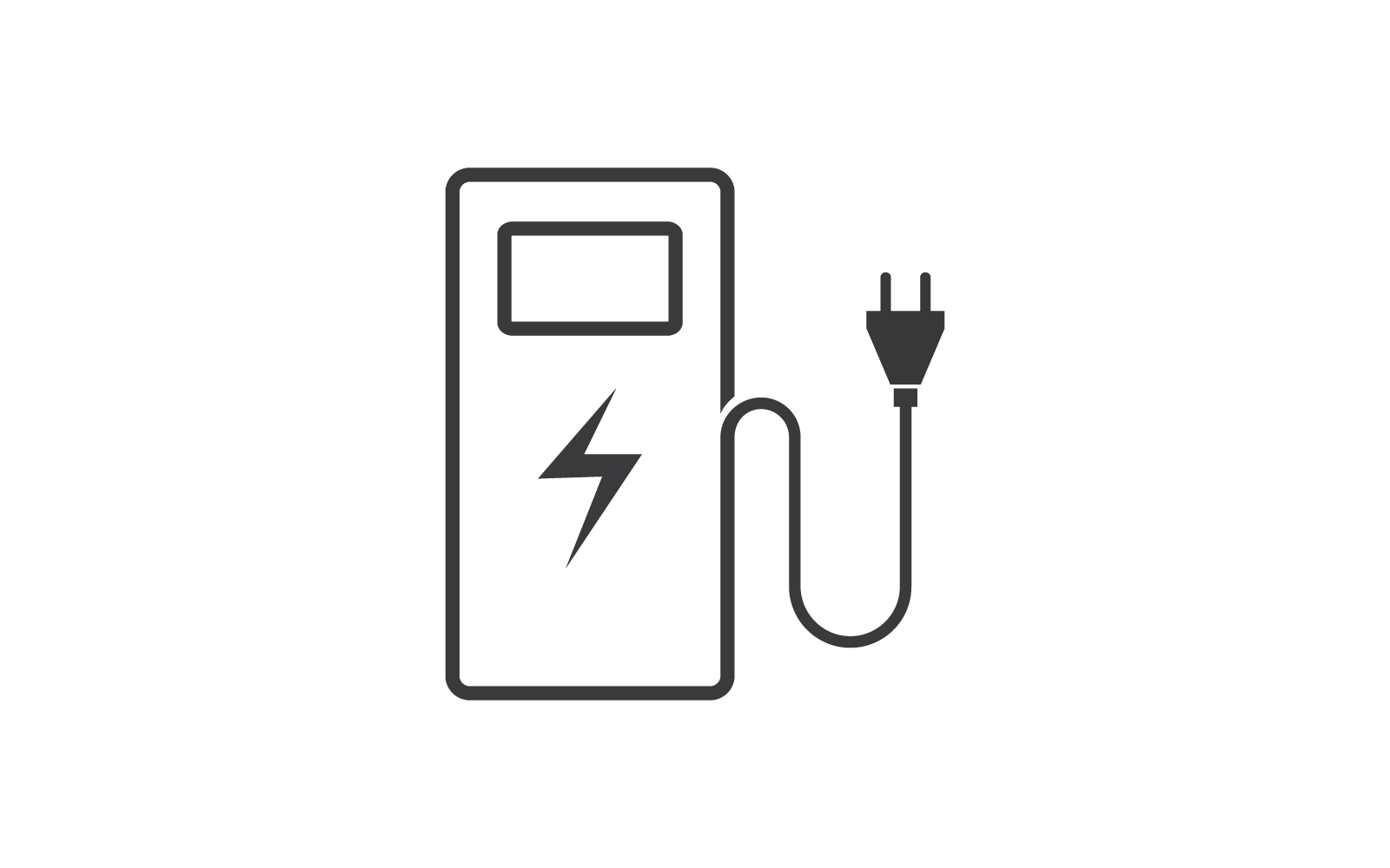 Electrical charging station icon vector design template
