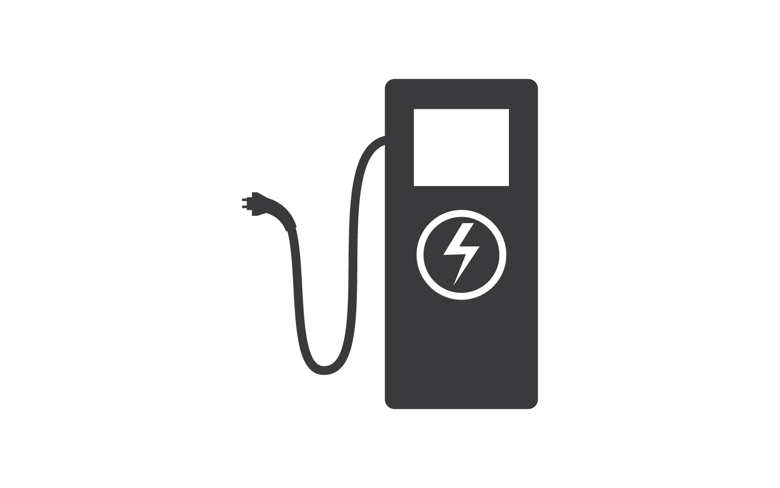 Electrical charging station icon vector flat design Logo Template